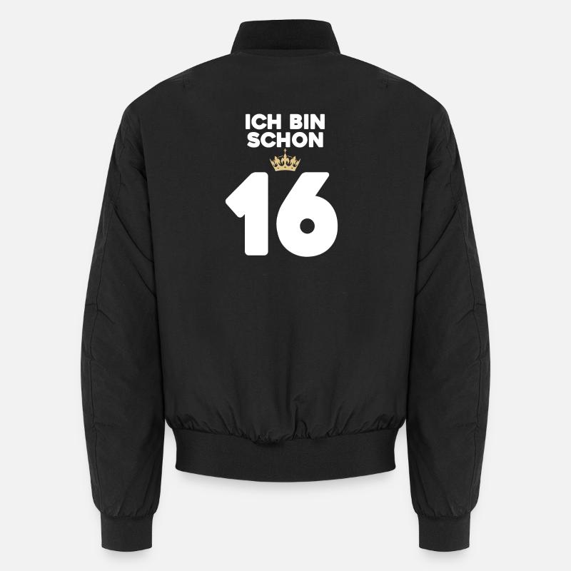 16. Geburtstag Geschenk - 16 Jahre mit Krone Unisex Bomberjacke