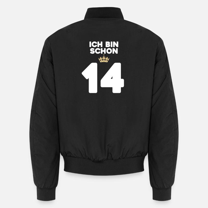 14. Geburtstag Geschenk - 14 Jahre mit Krone Unisex Bomberjacke