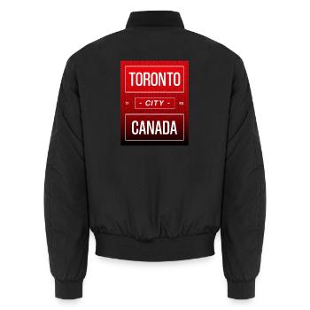Toronto, Canada - Bomber unisexe - noir - Dos - AI Model Male 185 light (185cm)