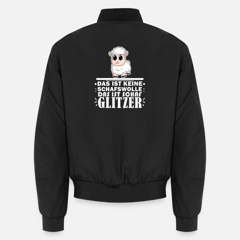 Schaf Spruch - Unisex Bomberjacke - Schwarz