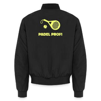 Padel Sportart Spieler Statement Turnier Schläger - Unisex Bomberjacke - Schwarz - Hinten - AI Model Male 185 light (185cm)