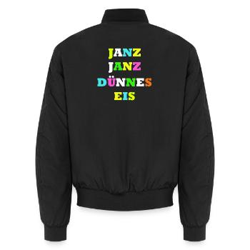 GANZ GANZ DÜNNES EIS AUF DEM DU DICH BEWEGST - Unisex Bomberjacke - Schwarz - Hinten - AI Model Male 185 light (185cm)