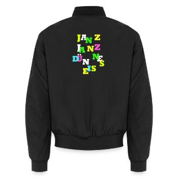 JANZ JANZ DÜNNES EIS OHJA witziges Design für dich - Unisex Bomberjacke - Schwarz - Hinten - AI Model Male 185 light (185cm)