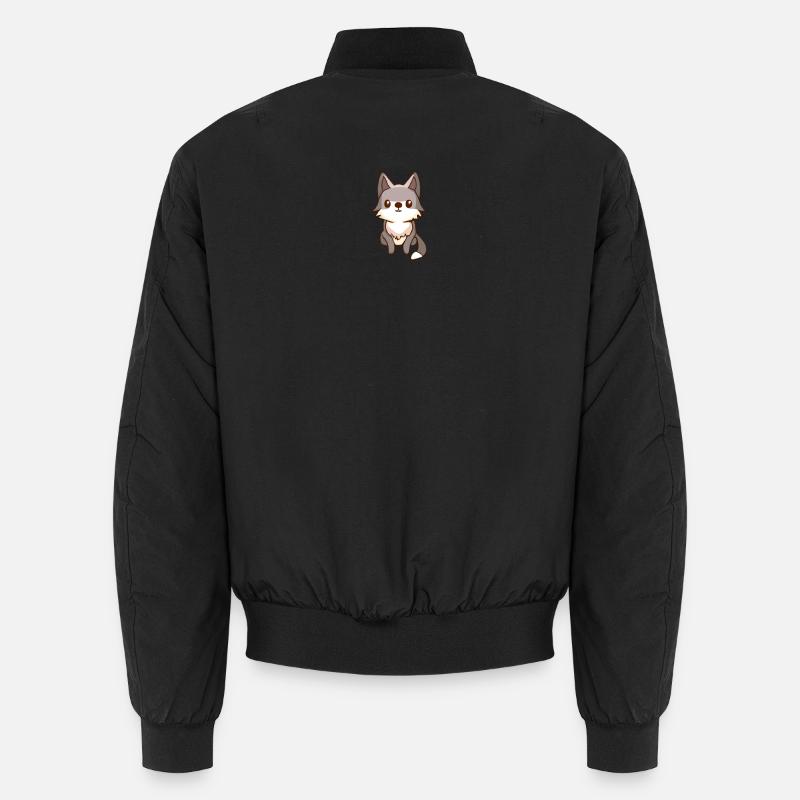 Mignon Wolf Wolfhound Kawaii Husky Design Pocket Bomber unisexe