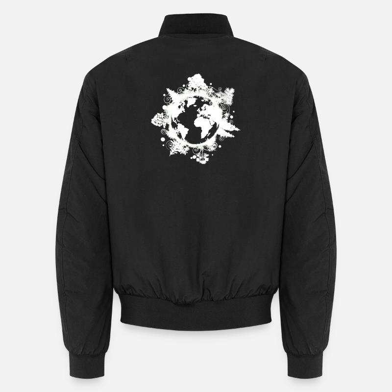 Planet Erde, Bäume, Klimaschutz, Umwelt Unisex Bomberjacke