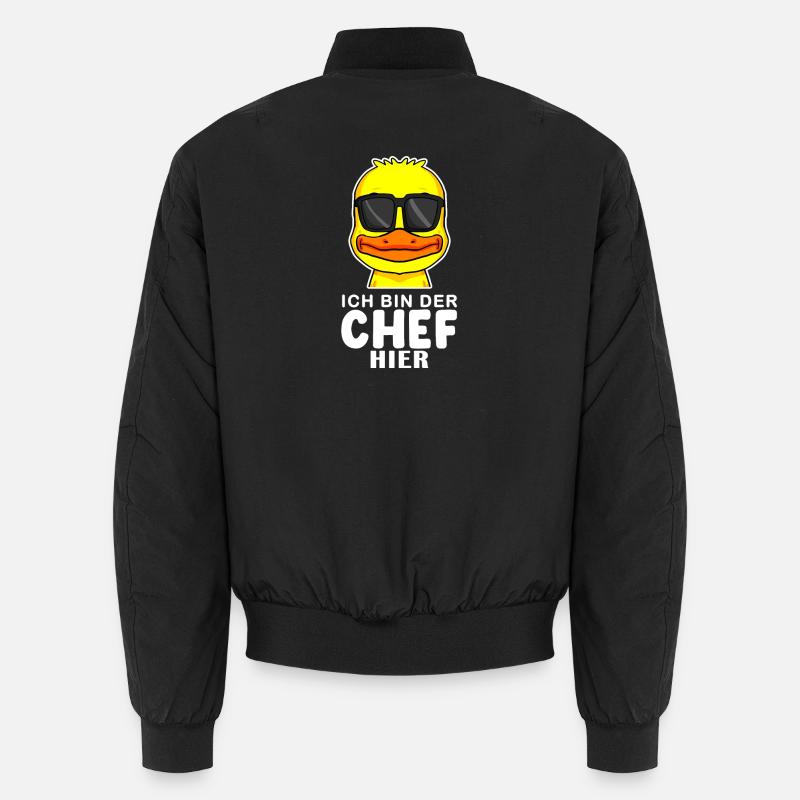 coole Ente Chef Spruch Unisex Bomberjacke