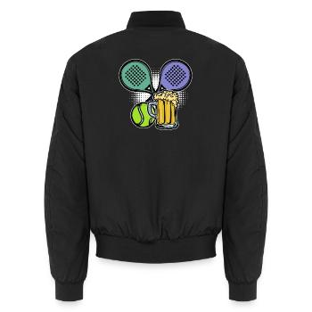 Padelspiel Spieler Sportart Bälle Rückschlag Padel - Unisex Bomberjacke - Schwarz - Hinten - AI Model Male 185 light (185cm)