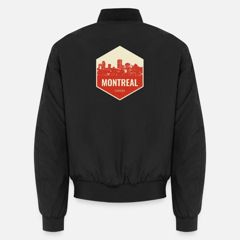 Montreal Skyline Retro Badge Unisex Bomberjacke