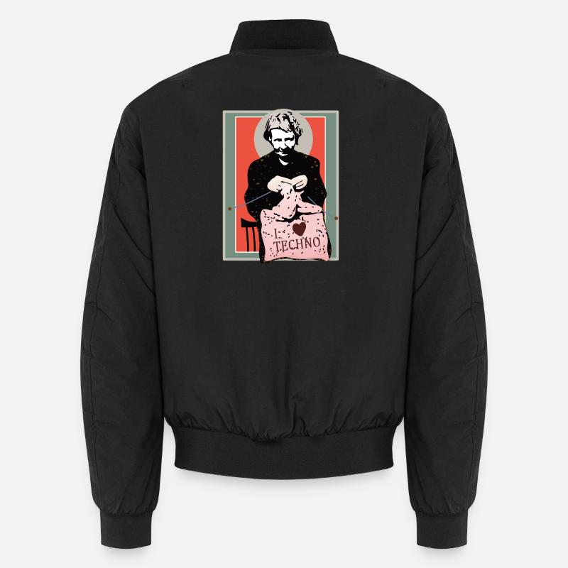 Techno couture Art Illustration - Bomber unisexe - noir