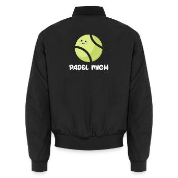 Bälle Fans Padel-Tennis Padelspiel Sport Statement - Unisex Bomberjacke - Schwarz - Hinten - AI Model Male 185 light (185cm)