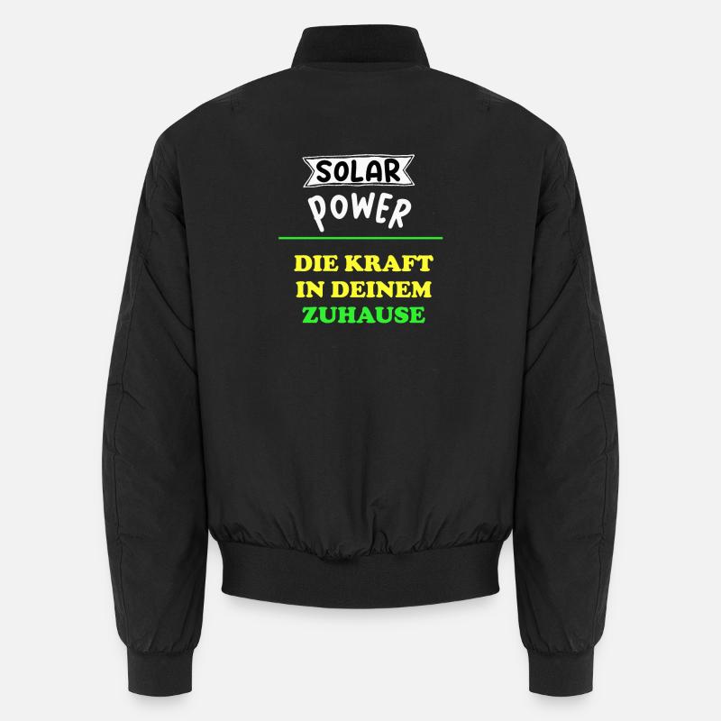 Solar Power Solar Kraft Eigenheim Hausbesitzer Unisex Bomberjacke