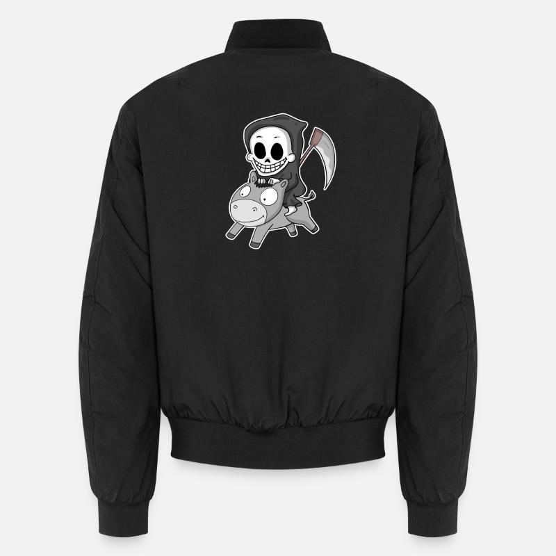 Sensenmann Esel Unisex Bomberjacke