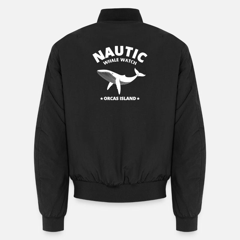 whale, orca, blue whale, whale Unisex Bomber Jacket