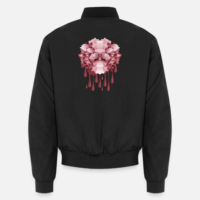 Œillet rose abstrait avec effet dégoulinant Bomber unisexe