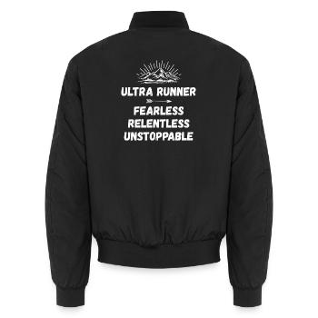 Ultra Runner - Intrépide. Implacable. Imparable. - Bomber unisexe - noir - Dos - AI Model Male 185 light (185cm)