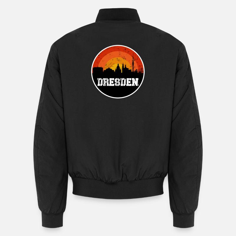 Dresden Skyline - Unisex Bomber Jacket - black