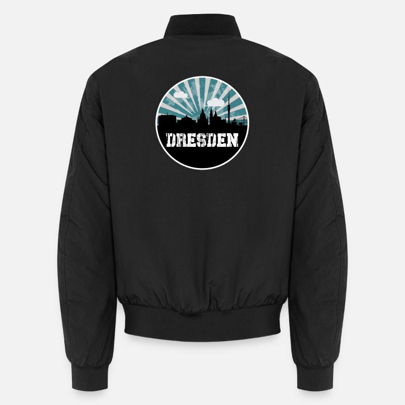 Dresden Blue Hour Skyline Unisex Bomberjacke