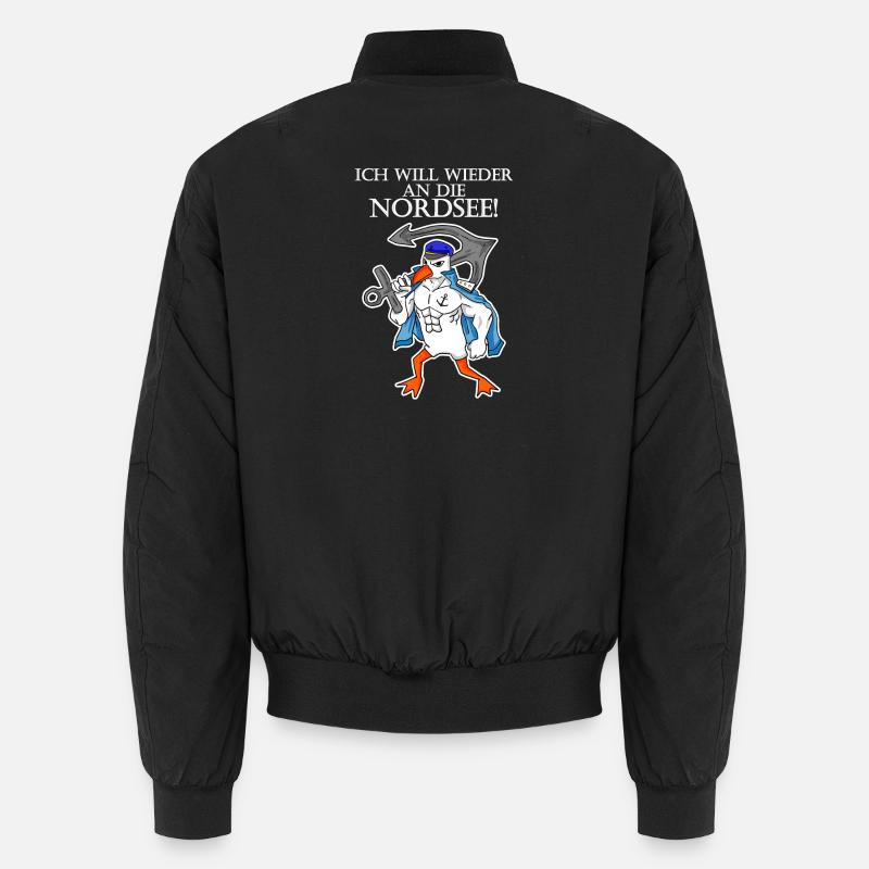 Nordsee Spruch Unisex Bomberjacke