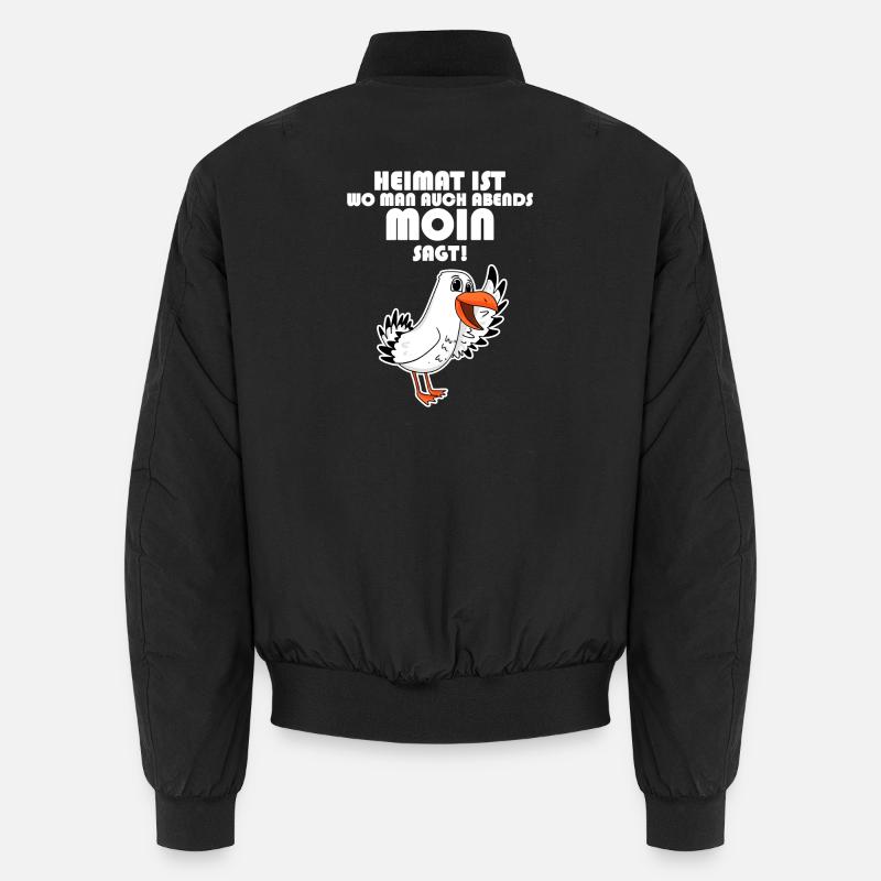 Heimat Moin Begrüßung Möwe Unisex Bomberjacke