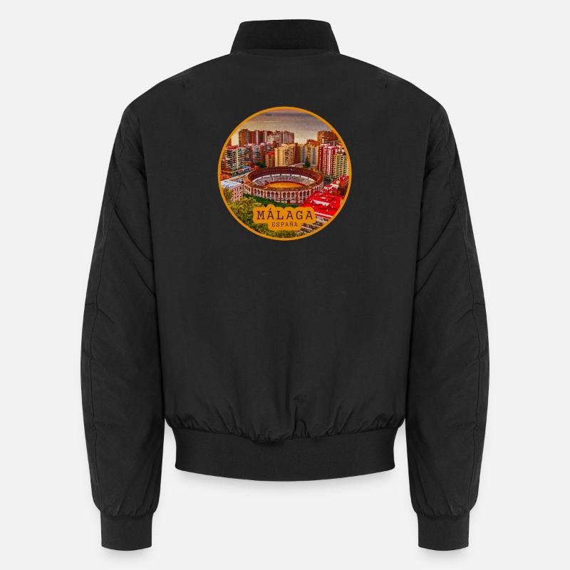 Malaga Bullring Panorama - Unisex Bomber Jacket - black