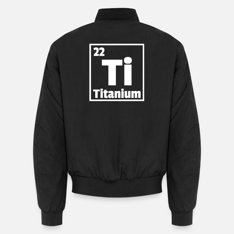 Titan Ti Periodensystem der Elemente - Unisex Bomberjacke - Schwarz