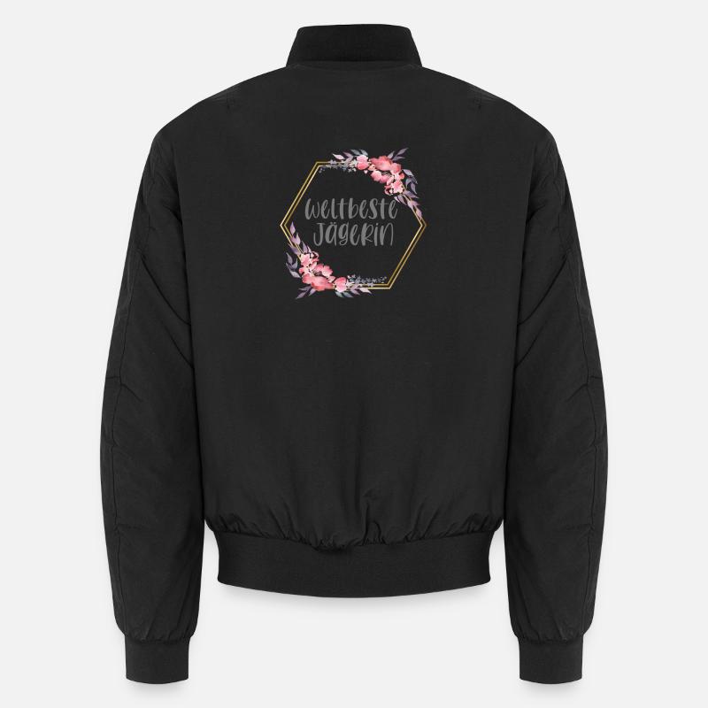 Weltbeste Jägerin Jagd Beruf Geschenk - Unisex Bomberjacke - Schwarz