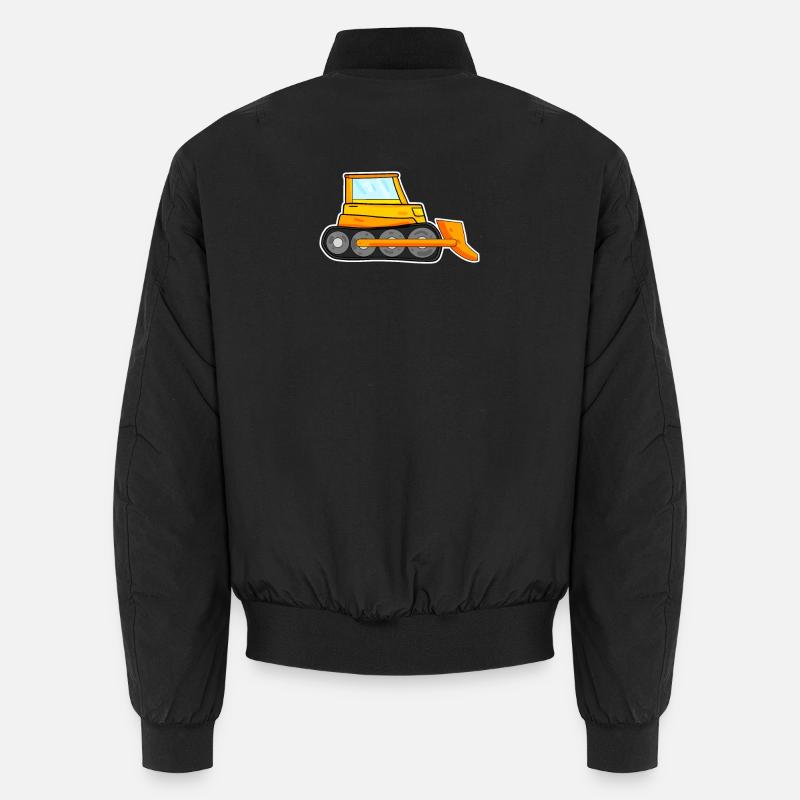 Bagger Baustelle Baggerfahrer - Unisex Bomberjacke - Schwarz