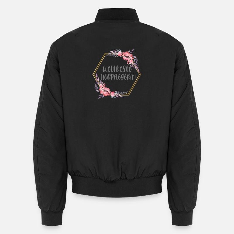 Weltbeste Tierpflegerin Tiere Beruf Geschenk - Unisex Bomberjacke - Schwarz