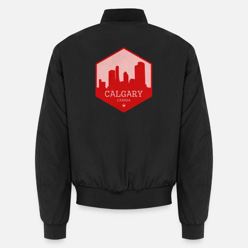 Calgary Skyline Red Badge Unisex Bomberjacke