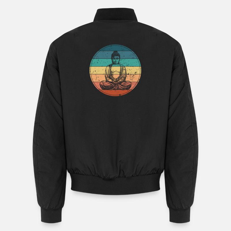 Buddha en Méditation Arc-en-Ciel Bomber unisexe