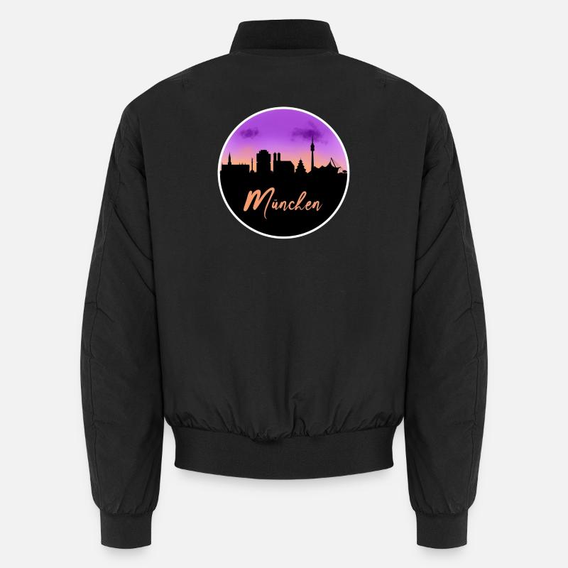 Munich Fine Skyline - Bomber unisexe - noir