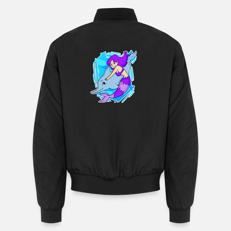 Meerjungfrau - Unisex Bomberjacke - Schwarz