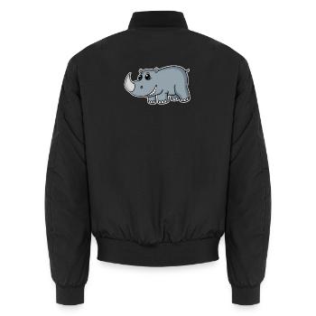 Nashörner Nashorn - Unisex Bomberjacke - Schwarz - Hinten - AI Model Male 185 light (185cm)