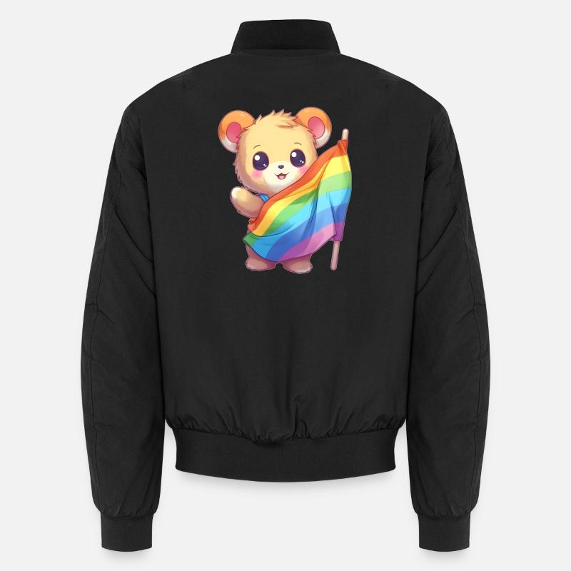 Love is a Bear Necessity - Unisex Bomber Jacket - black