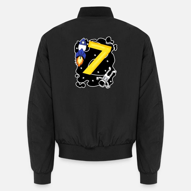 7 Geburtstag Junge Astronaut - sieben Jahre Unisex Bomberjacke