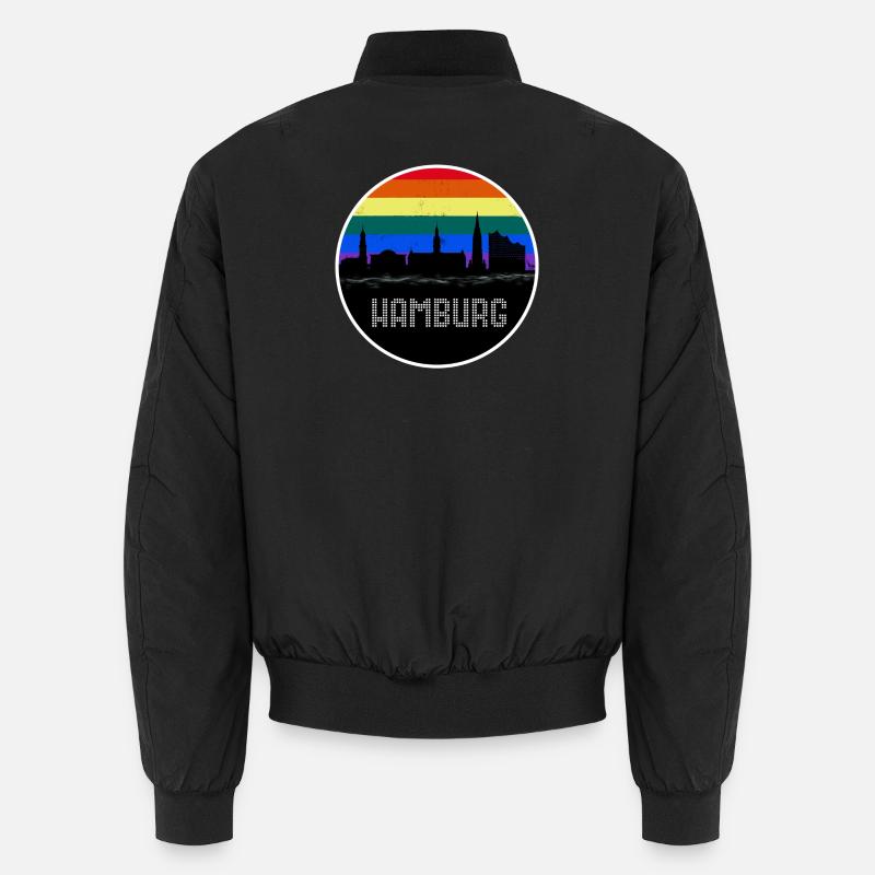 Arc-en-ciel Skyline de Hambourg Bomber unisexe