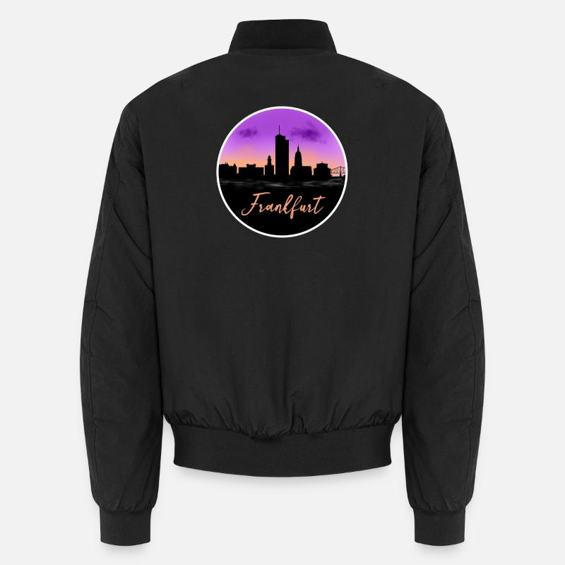 Frankfurt Fine Skyline - Unisex Bomber Jacket - black
