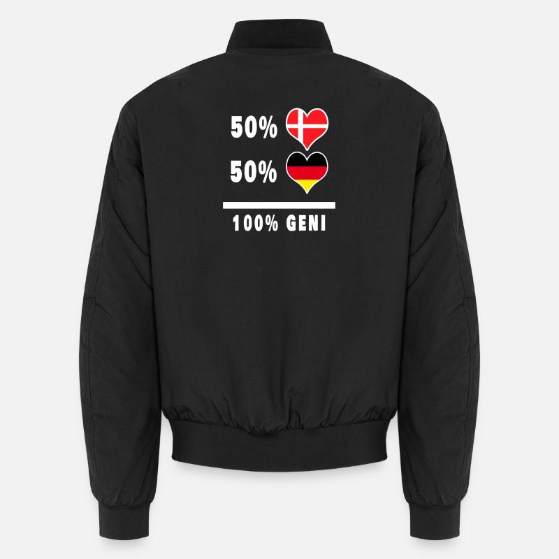 Germany and Denmark 100% genius flag Unisex Bomber Jacket