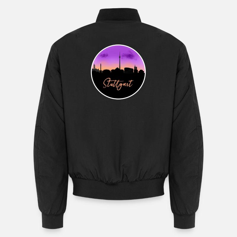 Stuttgart Fine Skyline - Unisex Bomberjacke - Schwarz