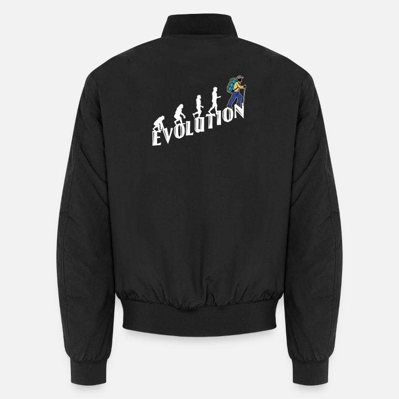 Evolution Wanderer Wandern Wanderung Bergwanderung Unisex Bomberjacke