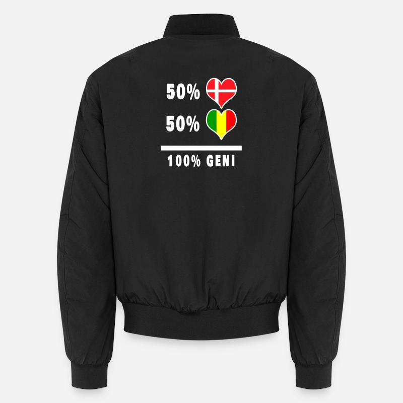 Mali und Dänemark 100% geniale Flagge Unisex Bomberjacke