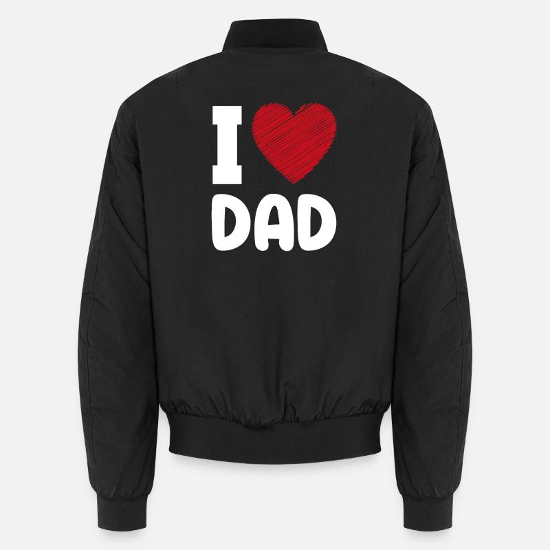 Ich liebe Papa Herz Unisex Bomberjacke
