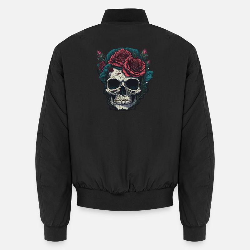 Skull with roses Unisex Bomber Jacket
