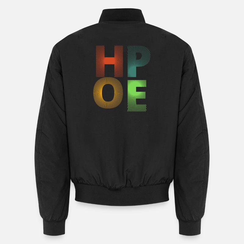 Hoffnung Strahlenlogo - Unisex Bomberjacke - Schwarz