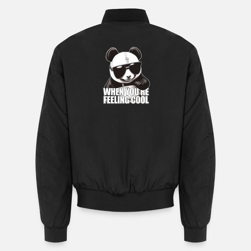 Cool panda feeling good Unisex Bomberjacke