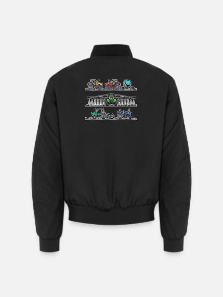 Traktor Landwirtschaft Kraftfahrzeug Landwirt Feld - Unisex Bomberjacke - Schwarz