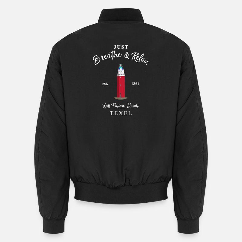 Texel, Relax Leuchtturm Eierland, Niederlande Unisex Bomberjacke