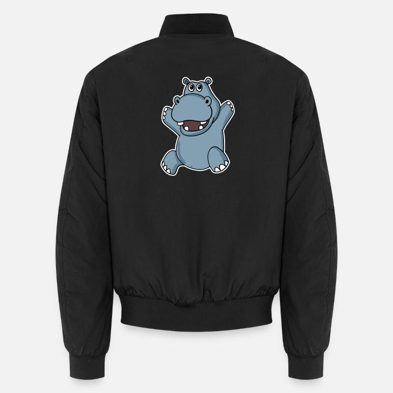 Niedliches Nilpferd Unisex Bomberjacke