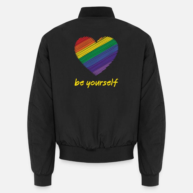 Pride Month LGBTQ - Be Yourself - Unisex Bomber Jacket - black