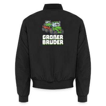 Fahrzeug Statement Traktor Landwirtschaft Biobauer - Unisex Bomberjacke - Schwarz - Hinten - AI Model Male 185 light (185cm)